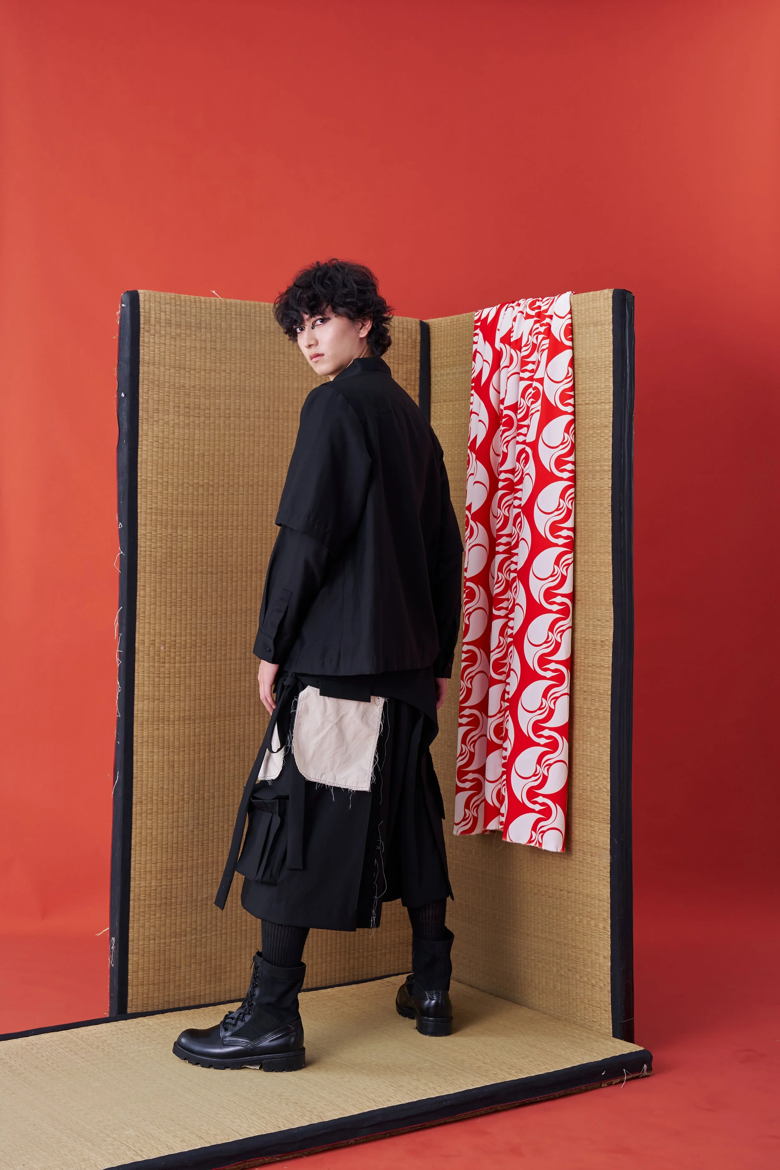 INF Multi-layered Deconstructed Sleeve Shirt (Black) — INF